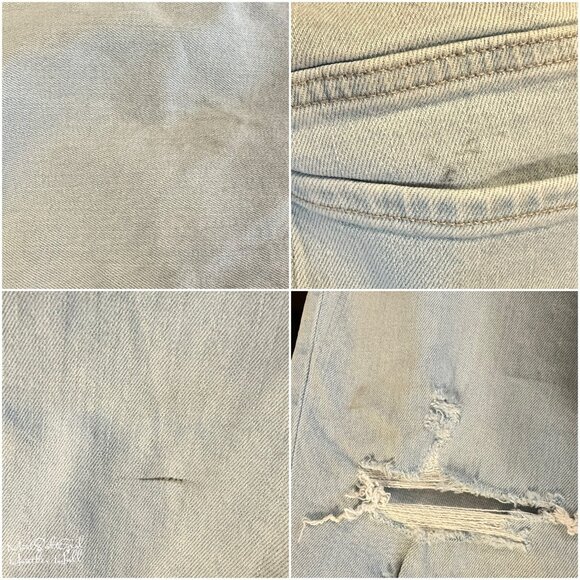 Old Navy NWT Women's Distressed Light Wash High-Rise Straight-Leg Jeans Size 12 - Picture 10 of 10